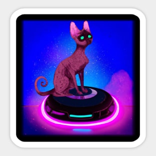 Cyberpunk Kitty Sticker